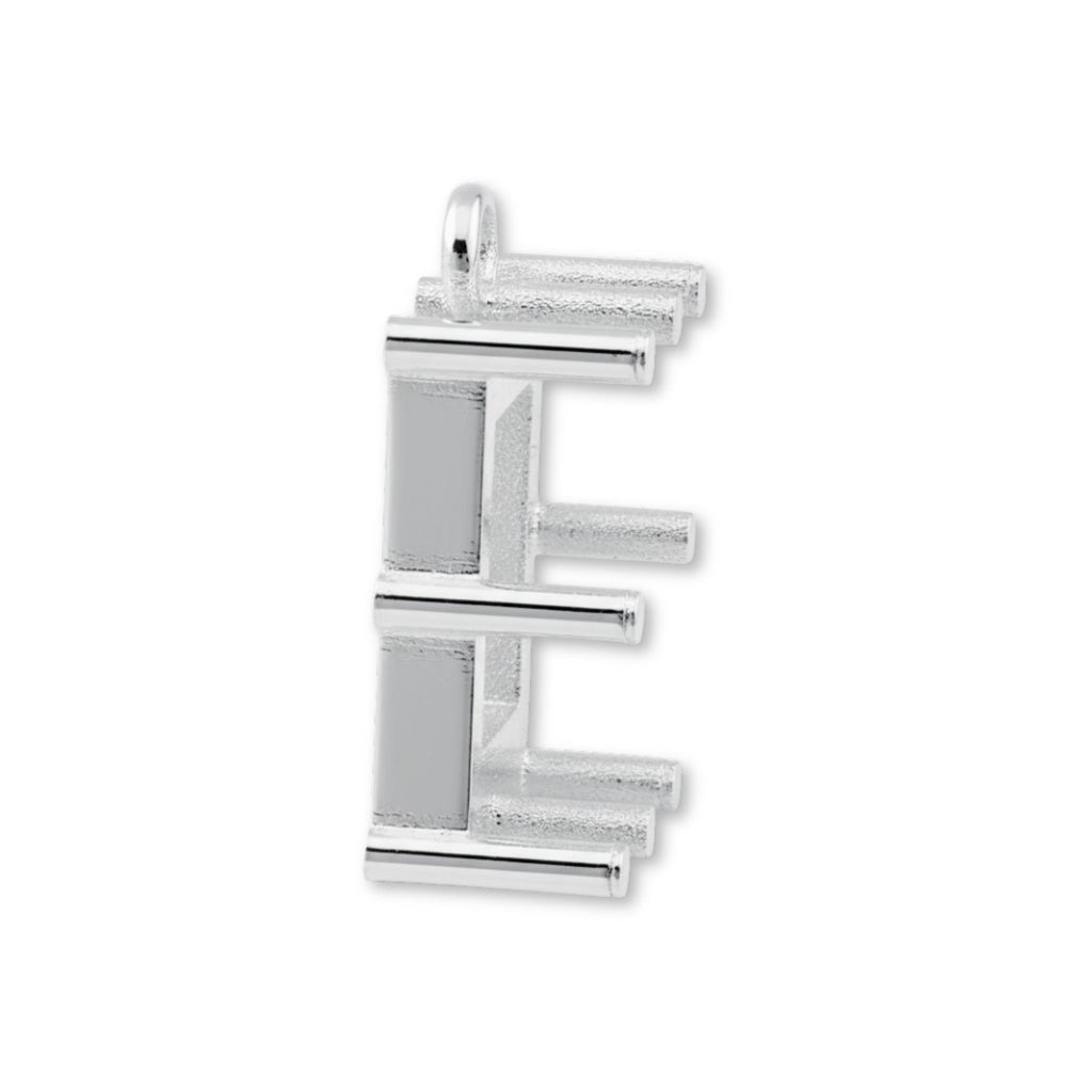 925 Sterling Silver - Rectangle Prong Setting