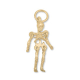 14ct Gold Plated - Articulating Skeleton Charm