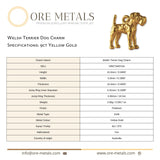 9ct Yellow Gold - Welsh Terrier Dog Charm