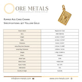 9ct Yellow Gold - Ripped Ace Card Charm