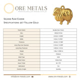 9ct Yellow Gold - Skudde Ram Charm