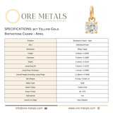 9ct Yellow Gold | White Topaz - April Birthstone Charm