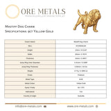 9ct Yellow Gold - Mastiff Dog Charm