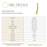 9ct Yellow Gold - Kukri Knife Charm