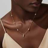 9ct Yellow Gold | 0.9ct GH/SI - Clover Diamond Necklace