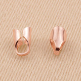 18ct Rose Gold - Round End Cap