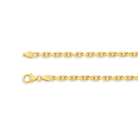 9ct Yellow Gold - Cleveland Cable - Bracelet Chain