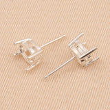 925 Sterling Silver - Oval Basket - Earring Settings