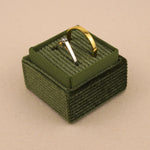 Olive Green - Square Double Ring Box