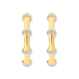 18ct Yellow Gold | 0.2ct GH/SI - Bone Diamond Hoop Earrings