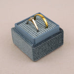 Sky Blue - Square Double Ring Box