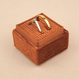 Orange Amber - Square Double Ring Box