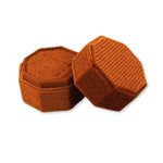 Orange Amber - Octagon Double Ring Box