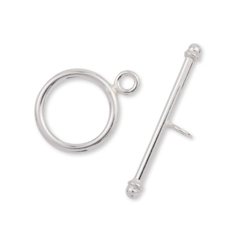 925 Sterling Silver - Ball End Toggle Clasp