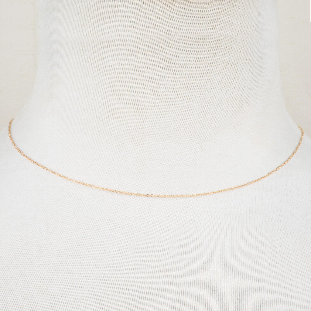 9ct Yellow Gold - Adjustable Cable - Necklace Chain