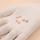 9ct Rose Gold - Round Butterflies