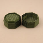 Olive Green - Octagon Double Ring Box