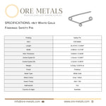 18ct White Gold - Safety Pin