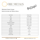 9ct White Gold - Wrapped Candy Charm