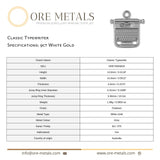 9ct White Gold - Classic Typewriter Charm