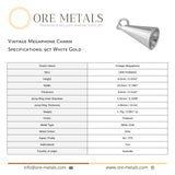 9ct White Gold - Vintage Megaphone Charm