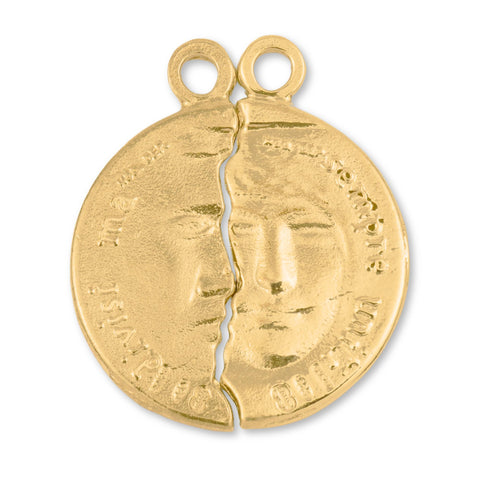 14ct Gold Plated - His & Hers Latin Amulet Charm