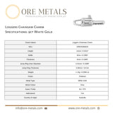 9ct White Gold - Loggers Chainsaw Charm