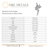 9ct White Gold - Whimsical Fairy Charm