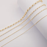 9ct Yellow Gold - Oval Belcher - Bracelet Chain