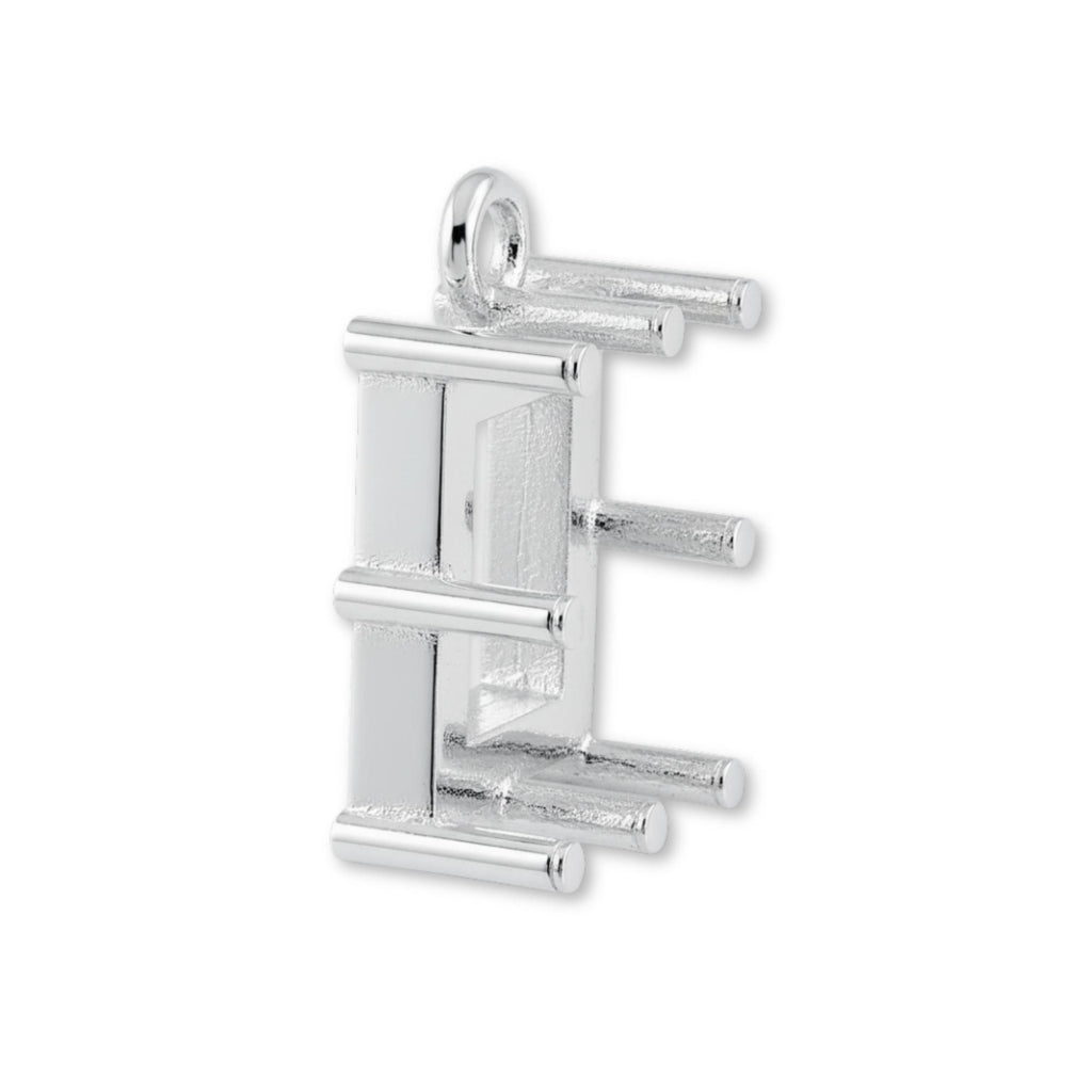 925 Sterling Silver - Rectangle Prong Setting