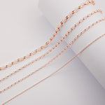 9ct Rose Gold - Oval Belcher - Chain Extender