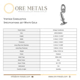 9ct White Gold - Vintage Candlestick Charm