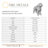 9ct White Gold - Labradoodle Dog Charm