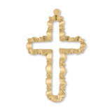 14ct Gold Plated - Budded Open Frame Crucifix Charm