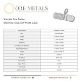 9ct White Gold - Vintage Flip Phone Charm