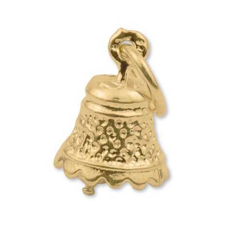 24ct Pure Gold - Vintage Dimpled Bell Charm