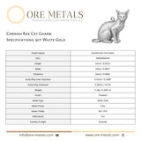 9ct White Gold - Cornish Rex Cat Charm