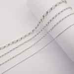 9ct White Gold - Oval Belcher - Chain Extender