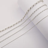 9ct White Gold - Oval Belcher - Chain Roll