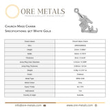9ct White Gold - Church Mass Charm