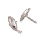 18ct White Gold - Oval Cufflink Backs