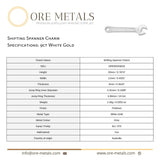 9ct White Gold - Shifting Spanner Charm