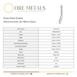 9ct White Gold - Kukri Knife Charm