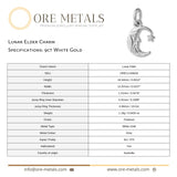 9ct White Gold - Lunar Elder Charm