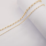 18ct Yellow Gold - Oval Belcher - Chain Roll