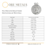 9ct White Gold - His & Hers Latin Amulet Charm