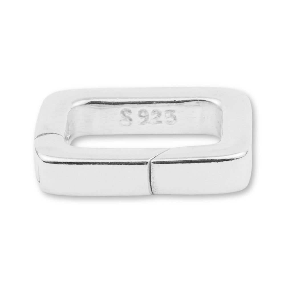 925 Sterling Silver - Square Regal Paperclip Clasp