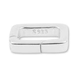 925 Sterling Silver - Square Regal Paperclip Clasp