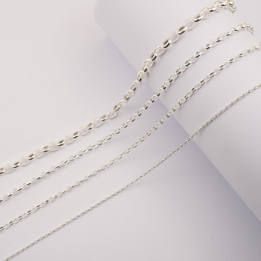 Chai Rool 925 Sterling Silver - Oval Belcher - Chain Roll