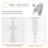 9ct White Gold - Portuguese Water Dog Charm